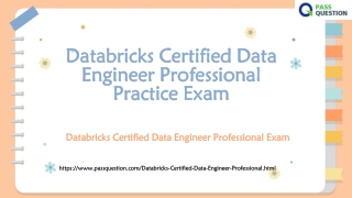 Databricks Certified Data Engineer Professional Exam Questions