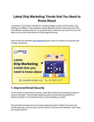 Latest Drip Marketing Trends that You Need to Know About