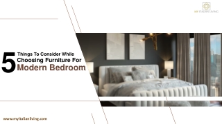5 Things To Consider While Choosing Furniture For Modern Bedroom