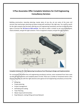 S Plus Associates Offer Complete Solutions for Civil Engineering Consultancy Services