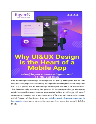 Why UI&UX Design is the Heart of a Mobile App