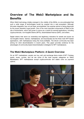 Overview of The Web3 Marketplace and Its Benefits