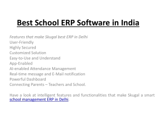 Best School ERP Software in Delhi