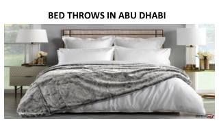 BED THROWS IN ABU DHABI
