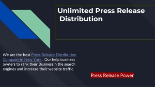 Unlimited Press Release Distribution