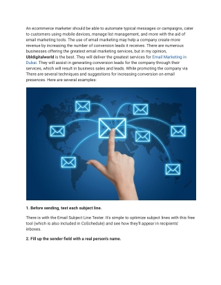The Best Email Marketing Tips and Tricks.