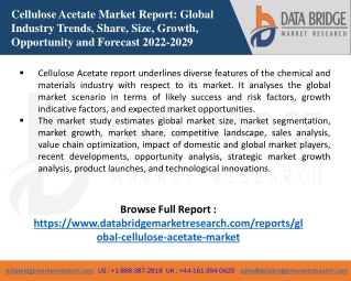 Cellulose Acetate Market