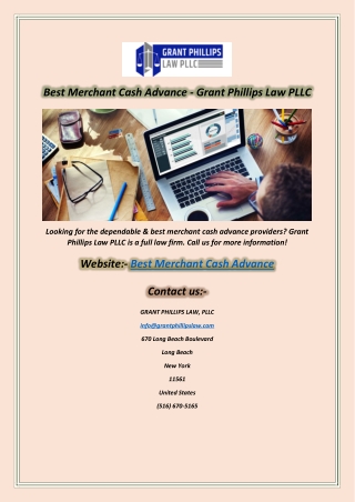 Best Merchant Cash Advance  Grant Phillips Law PLLC