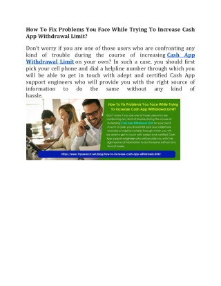 How To Fix Problems You Face While Trying To Increase Cash App Withdrawal Limit