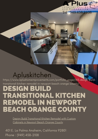 Design Build Transitional Kitchen Remodel in Newport Beach Orange County