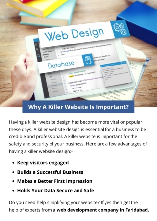 Why A Killer Website Is Important?