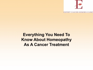 Everything You Need To Know About Homeopathy As A Cancer Treatment