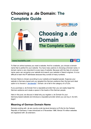 Choosing a .de Domain_ The Complete Guide