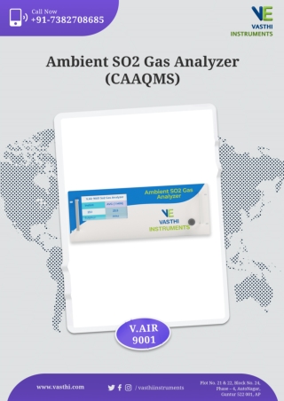 Ambient So2 Gas Analyzer | Vasthi Instruments