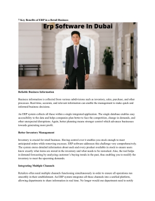 Erp Software In Dubai