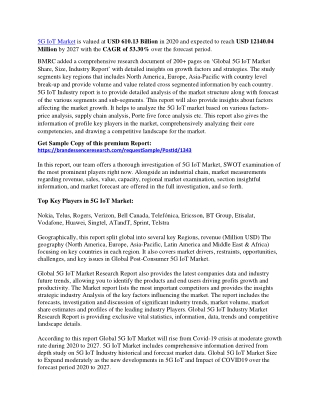 5G IoT Market