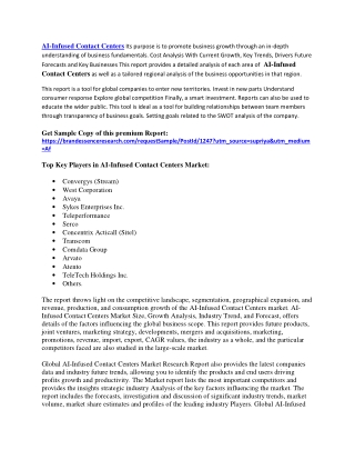 AI-Infused Contact Centers Market