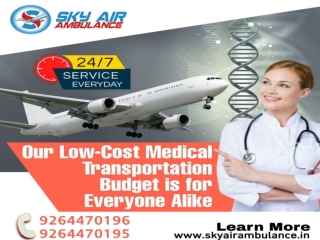 Quick Patient Transfer by Sky Air Ambulance Service in Bangalore