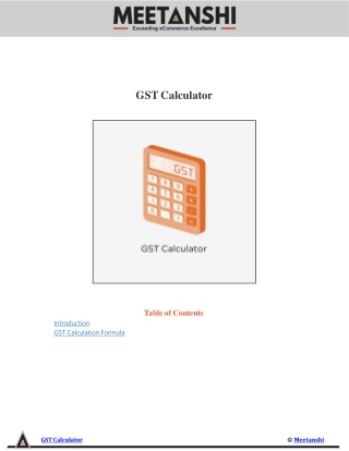 GST Calculator