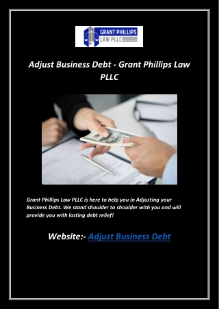 Adjust Business Debt Grant Phillips Law PLLC