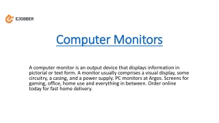 Computer Monitors - EjobberUK
