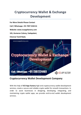 Cryptocurrency Wallet & Exchange Development