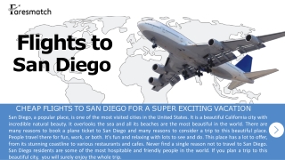 Cheap Flights to San Diego for a Super Exciting Vacation