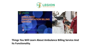 Things You Will Learn About Ambulance Billing Service And Its Functionality.