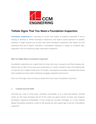 Commercial Foundation Inspections in Flower Mound, Highland Village, Frisco, Denton, Dallas, TX