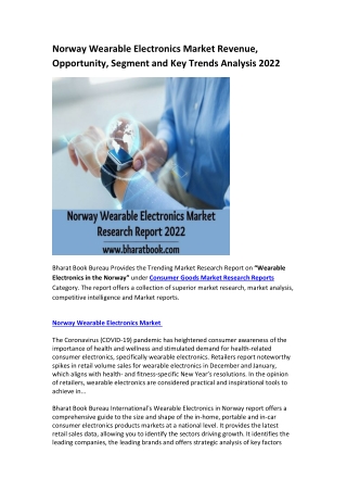 Norway Wearable Electronics Market Research Report 2022