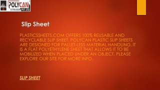 Slip Sheet  Plasticssheets.com