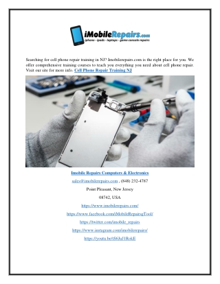 Cell Phone Repair Training Nj | Imobilerepairs.com