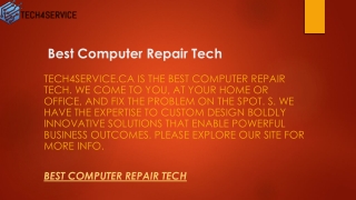 Best Computer Repair Tech  Tech4service.ca