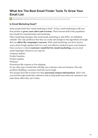 What Are The Best Email Finder Tools To Grow Your Email List