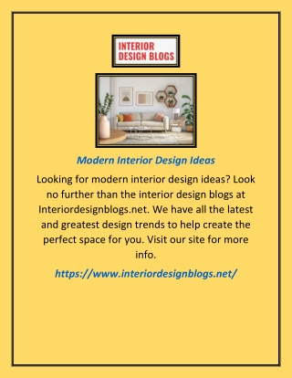 Modern Interior Design Ideas