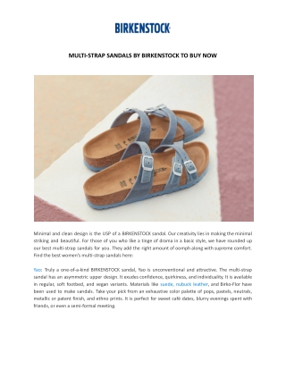 Best Multi Strap Sandals For Men & Women By Birkenstock India - Buy Now!