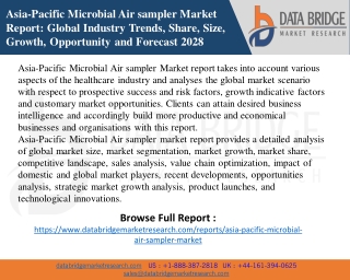Asia-Pacific Microbial Air sampler Market pdf