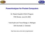 PowerAnalyzer for Pocket Computers