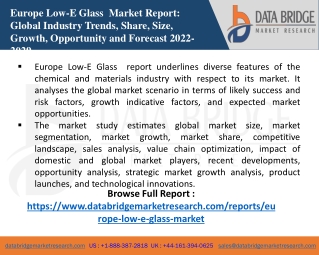 Europe Low-E Glass Market