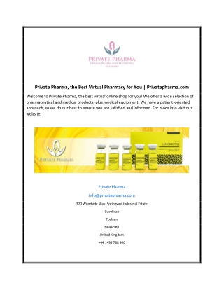Private Pharma, the Best Virtual Pharmacy for You | Privatepharma.com