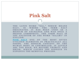 Small Introduction, Formation and Benefits of Pink Salt