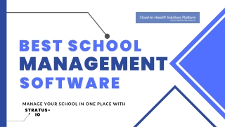 Best School Management Software - Cloud-in-Hand®