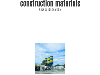 construction materials