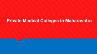 Private Medical Colleges in Maharashtra