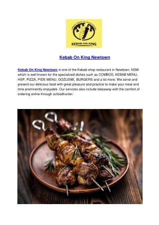 5% Off - Kebab On King Newtown | Best Kebab Shop, NSW