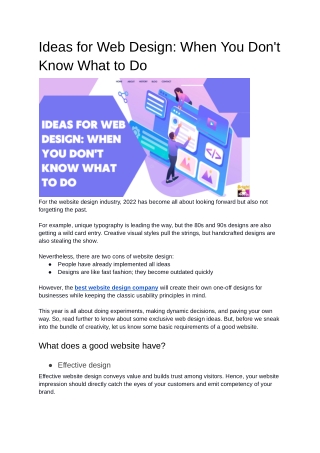 Ideas for Web Design_ When You Don't Know What to Do
