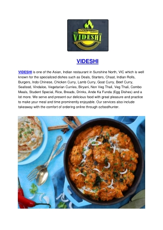 5% off - VIDESHI Restaurant Sunshine North, VIC