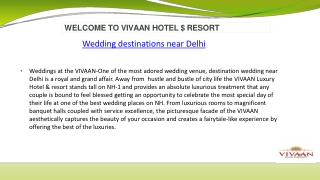 Wedding destinations near Delhi