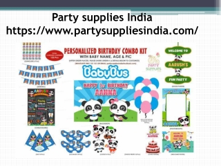 Birthday Party Combo Kits with Baby Name