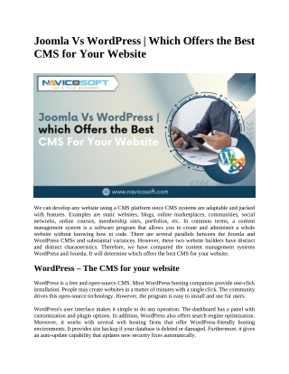 Joomla Vs WordPress | Which Offers the Best CMS for Your Website